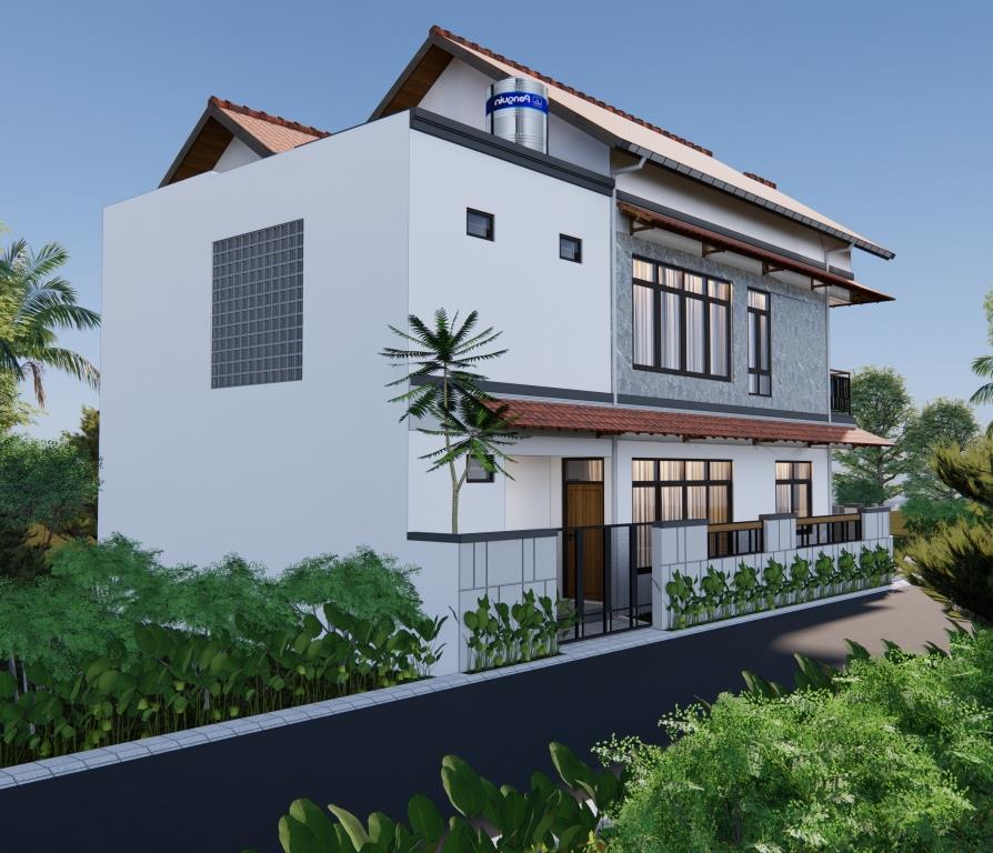 Desain Rumah Tropis Modern 2 Lantai