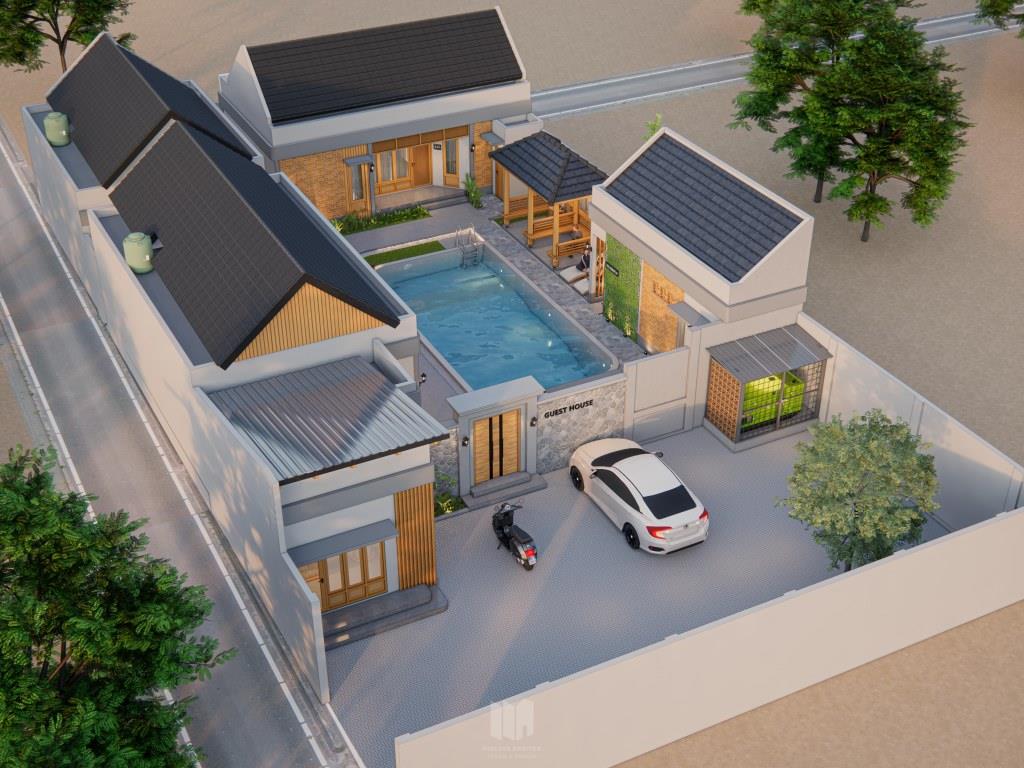 desain guest house klasik-modern